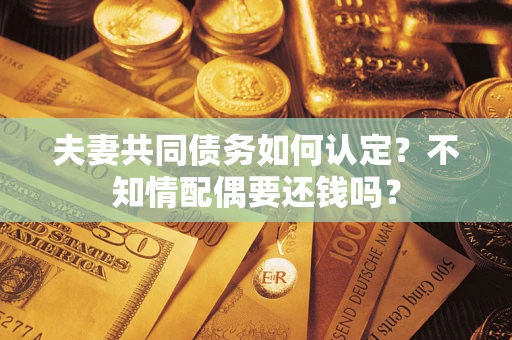 北京夫妻共同债务如何认定？不知情配偶要还钱吗？
