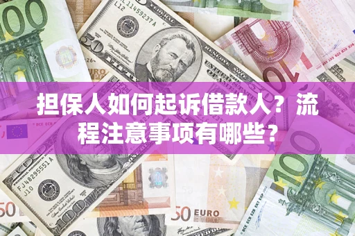 北京担保人如何起诉借款人？流程注意事项有哪些？
